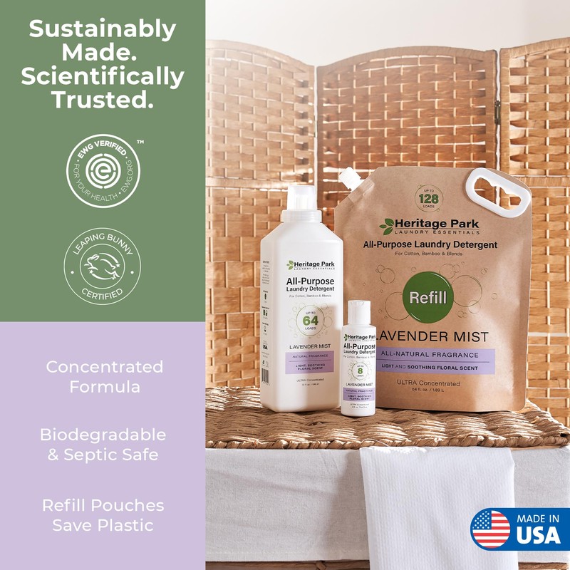 Heritage Park Luxury Laundry Detergent | Dermatologist Tested Plant based