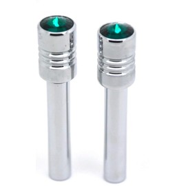 GG Grand General 50863 Chrome Aluminum Door Knob with Green Crystal