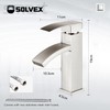 SOLVEX Bathroom Faucet Brushed Chrome Single Handle Brass Bathroom Sink