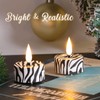 Eywamage Zebras Animal Print Flameless Tealights with Remote Batteries Included,