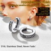 Mens Earrings Hoop Earings Stainless Steel Infinity Thick Small Hoop