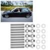 10Pcs Exhaust Manifolds Bolt,Stainless Steel Black Header Exhaust Manifold Head