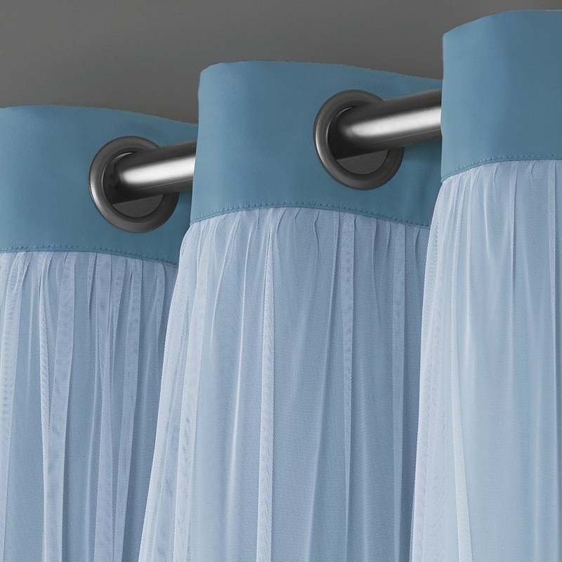 TOWN & COUNTRY LUXE Talia Double Layer Indoor Curtains, Sheer