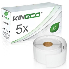 5 Large Shipping Labels Rolls Compatible with Dymo 99012 for Dymo LabelWriter 450 Twin Turbo, Labelwriter 400 Twin Turbo, 310, 320, 330 Series Turbo, SE450 - 260 Labels (1300) 36 x 89 mm