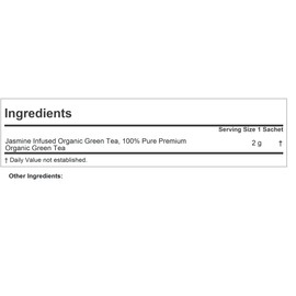 ANDREW LESSMAN Tea - Jasmine Infused Green Tea 60 Sachets - Green Tea from Organic-Certified Gardens. Rich Infusion of Jasmine. Powerful Anti-oxidant EGCG. Ultra-Mild Flavor. No Bitter Aftertaste