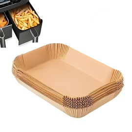 RUIFEN 200 Sheets Air Fryer Baking Sheets, 8.7 x 5.6 x1.8 Inch Square Baking Sheets for Air Fryer, Oven, Grill - Non-Stick, Pre-Cut Disposable Cooking Liners