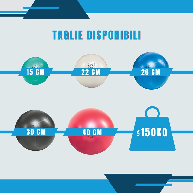 TONKEY ACTIVE LIFE - Pilatesball [15-22-26-30-40 cm] SoffBall Maxafe -