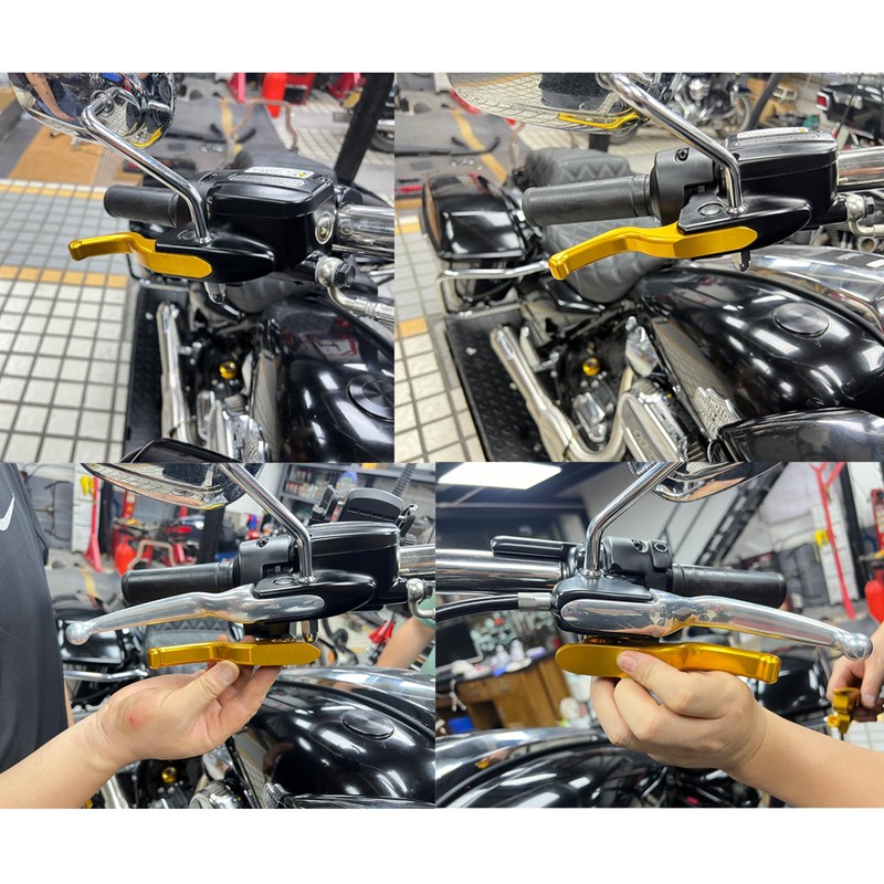 FVMOTO 3 Finger 5.9" CNC Shorty Hand Control Lever Kit