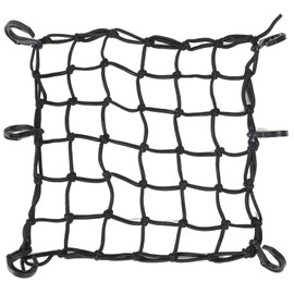 fogman Motorcycle Net Touring Elastic Cargo Rubber Resinet Hook Reinforced (30 x 30 cm, Black)