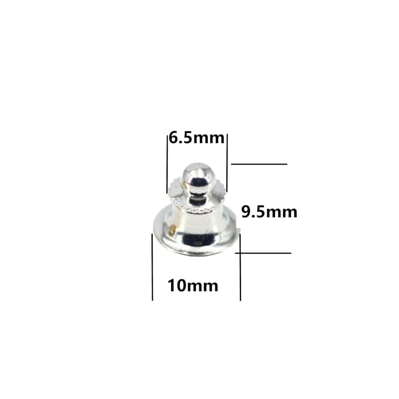 Badge Back Hardware Tie Tack Pin Badge Catch Clasp Deluxe