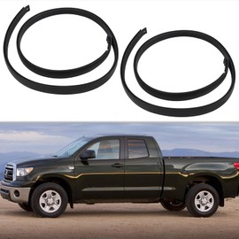 Piodelo 2Pcs Roof Molding Drip Weatherstrips Compatible with 2007-2020 Toyota Tundra Double Cab Left & Right Side Rubber Roof Trim Seal Kit,Replace 75551-0C050 75552-0C050(Not Fit Crewmax)