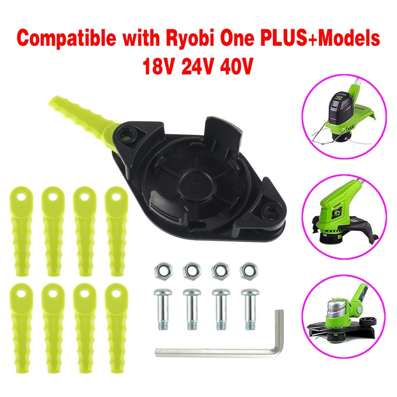BOSHCHEN ACFHRL2 Polycarbonate Blades Trimmer Head Compatible with Ryobi 18V,