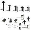 MACHSWON Black 223pcs Motorcycle Windscreen Fairing Bolts Bodywork Screws 1996-2023