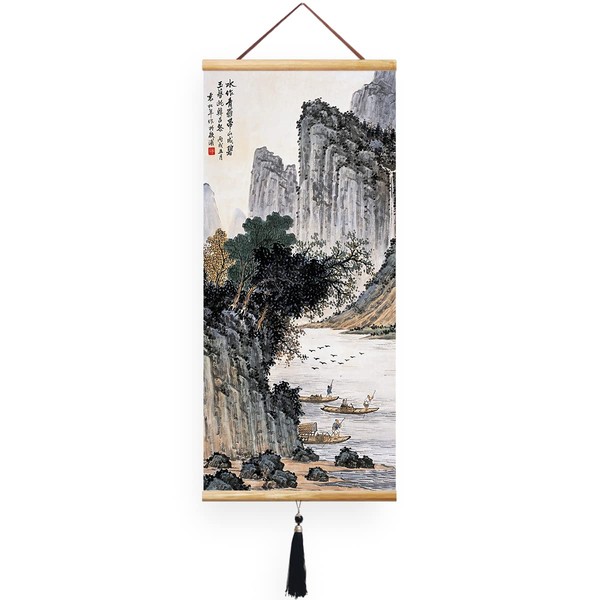 EAPEY Chinese Scroll Art Feng Shui japanese scroll wall art