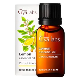 Gya Labs Lemon Essential Oil for Diffuser - 100% Pure Therapeutic Grade Essential Oil Lemon Oil for Skin - Lemon Essential Oil for Cleaning - Lemon Oil Essential Oil for Aromatherapy (0.34 fl oz)