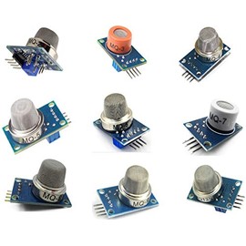 9pcs Gas Warning Sensor Module MQ-2 MQ-3 MQ-4 MQ-5 MQ-6 MQ-7 MQ-8 MQ-9 MQ-135 Sensor Module Gas Sensor Starter Kit
