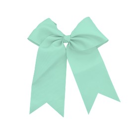 Light Aqua Jumbo Bow Clip with Tails for Women and Girls