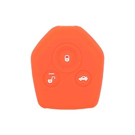 SEGADEN Silicone Cover Protector Case Holder Skin Jacket Compatible with SUBARU 3 Button Remote Key Fob CV4253 Orange