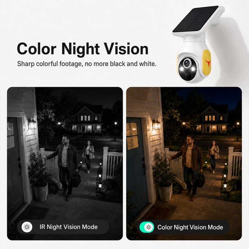 LinkSear 4G LTE Cellular Solar Security Camera Wireless Outdoor