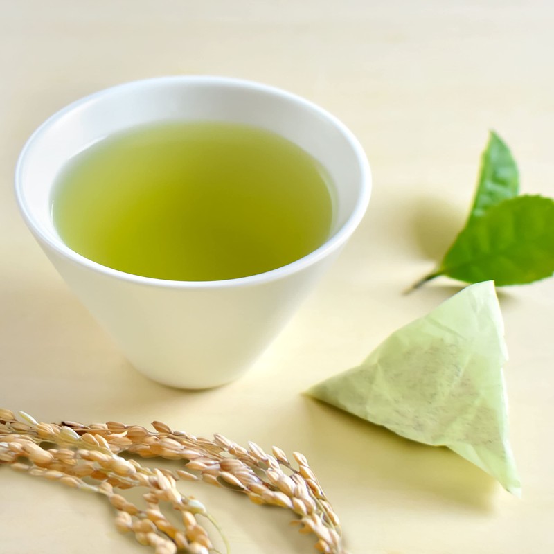 chaganju Genmaicha Green Tea with Roasted Brown rRce, Low caffeine,