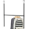 Simple Houseware Adjustable Closet Hanging Rod, Black