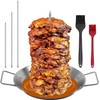 Vertical Meat Skewer Stainless Steel Vertical Skewer Grill with 2