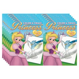 Bendon Princess 32-Page Color and Trace Activity Book (Pack of 12)