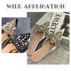 FINGERINSPIRE 2PCS Pearl Shoe Patches Gold Sew on Rhinestone Imitation