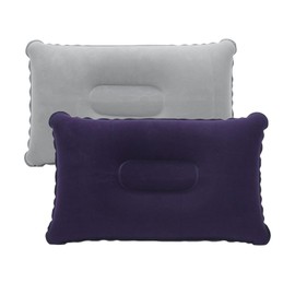 Pack of 2 Inflatable Beach Cushions, Portable Beach Cushion, Inflatable Air Cushion, Beach Accessories, Pillow for Travel Pillow, Camping Cushion, Seat Cushion, Outdoor Inflatable Cushion (Grey Purple