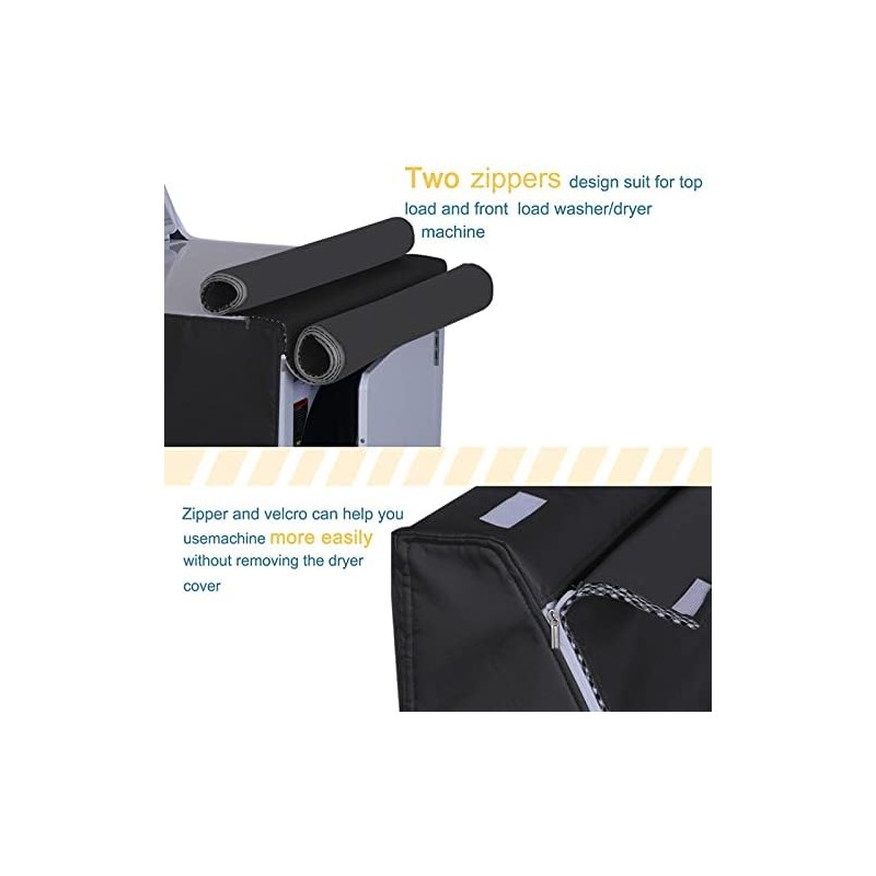 AKEfit Washing Machine Cover,Waterproof Dustproof Washing Cover with Zipper,Fit for