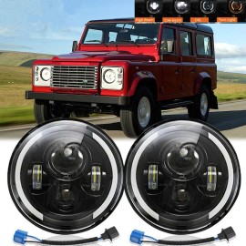 realtop3 Motorcycle 7" LED Headlight Hi-lo DRL for Toyota Land Cruiser FJ40s FJ45s FJ60