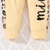 MINIFEIKO Baby Girl Outfit Infant Hoodie Romper Long Sleeve Leopard