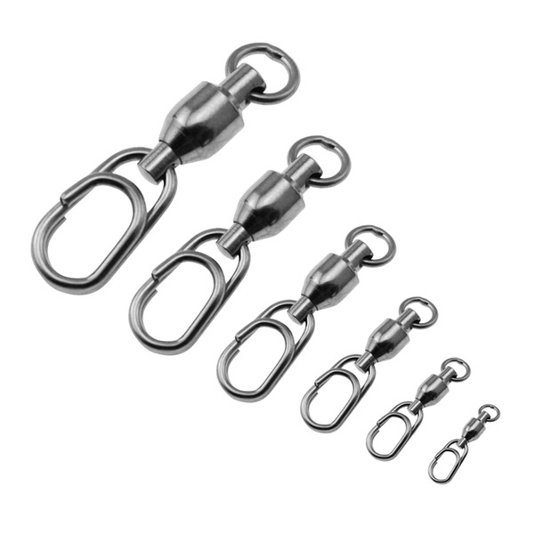yyangz 30PCS Stainless Steel Fishing Connector High Speed Bearing Swivel