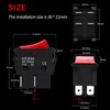 30A 250V AC DPST 4 Pin Boat Toggle Switch, 4Pack