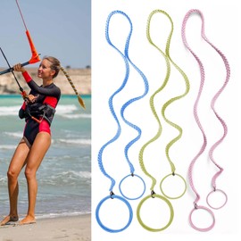 3 Packs 35" Hair Ties for Thick Hair, Elastic Spiral Ponytail Holders Workout Hair Bands for Women Girls Swimming Pony Tail Wrap Hair Ties for Sports Beach Running Pool Skiing Motorcycle Riding