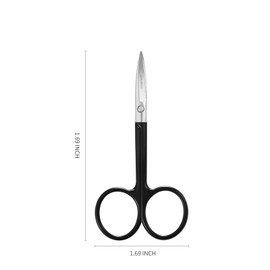 JARVISTAR Multifunctional Nail Scissors - 3.5 Inch Black Stainless Steel Scissors, Sharp and Durable, Suitable for Cutting Nails, Nail Edges, Eyebrows and Eyelashes