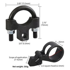 1 Pair Inner Tie Rod Removal Tool U-type, Tie Rod Removal Tool, Inner Tie Rod Removal Tool 3/8 Inch, Universal Inner Tie Rod Wrench, Track Rod End Removal Tool, Tie Rods and Parts Black