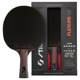 STIGA Flexure V2 Table Tennis Bat - 5 Star Table Tennis Wood ITTF Approved STAR5 Surface Ergonomic Grip - For Offensive Players