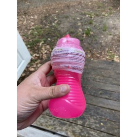 Munchkin Mighty Grip Flip Straw Spill-Proof 10oz Cup BPA Free 1yr+  Pink NEW