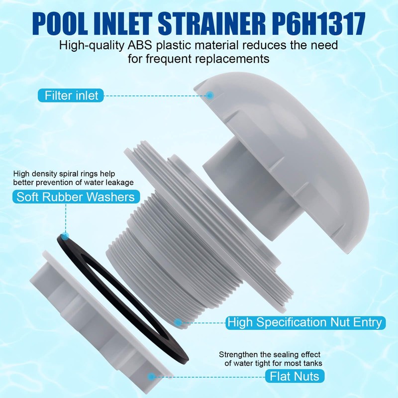 XT Pool Inlet Strainer P6H1317 Inlet Valve Attachment for Intex