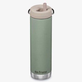 Klean Kanteen 20oz (592ml) TKWide Insulated Water Bottle with Twist Cap, Blue Tint