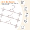 Kovenora 10 Pack Trouser Hangers Space Saving with Adjustable Clips,