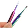 PACKOVE 2Pcs Stainless Steel Dead Skin Fork Professional Cuticle Pusher