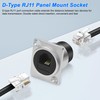 XMSJSIY D-type RJ11 panel mount phone connector CAT3 passage adapter