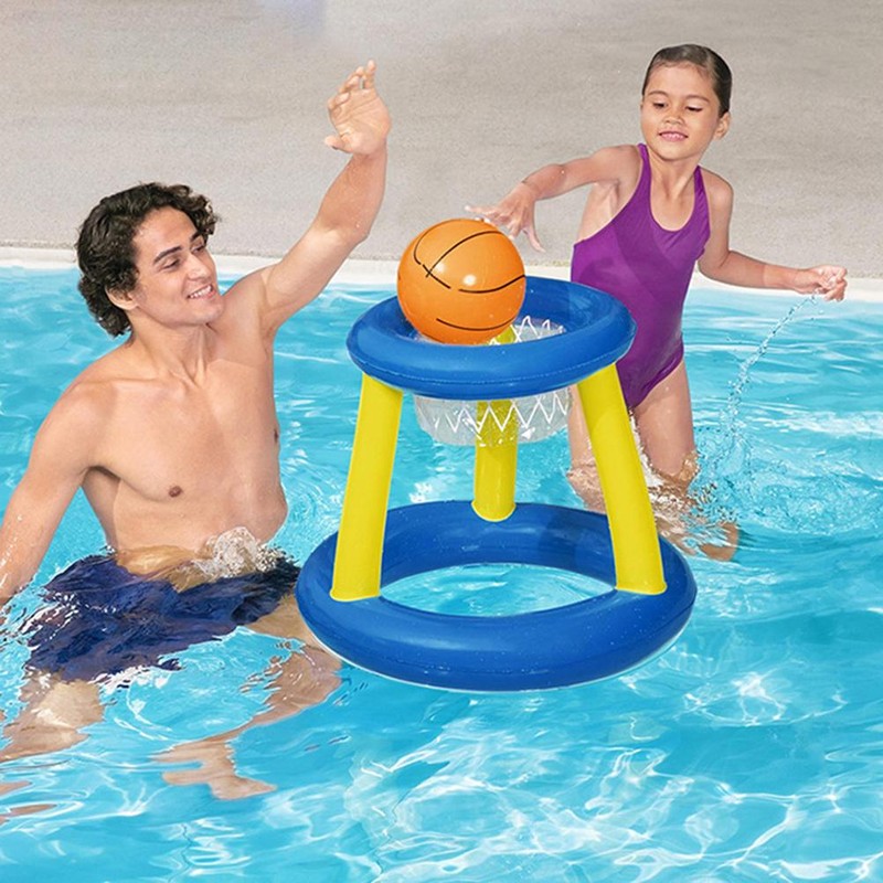 Inflatable Floating Basketball Frame and Ball For Children Kids Interactive