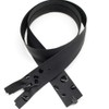 MebuZip 73 cm, 2 pieces, waterproof zips, separable, #5, black,