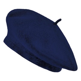 Jolbndcv 1 Pcs Beret Hat Wool French Beanie Hat Navy Blue
