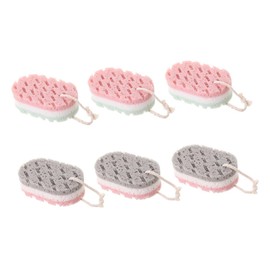 Housoutil 6pcs Bathroom Gadgets Exfoliating Shower Sponge Bathing Bubble Maker Back Scrubber Sponges Bathing Supplies Puff for Men Women