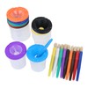 10 Pieces Spill Proof Paint Cups Kids Painting Set with