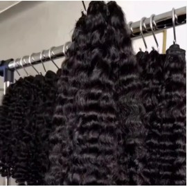 Factory Raw 100% Human Hair Extensions Vietnamese Deep Wave Water Wave Burmese Curly Afro Kinky Pixie Curlycolor: burmese curly, Stretched Length: 16 Inches